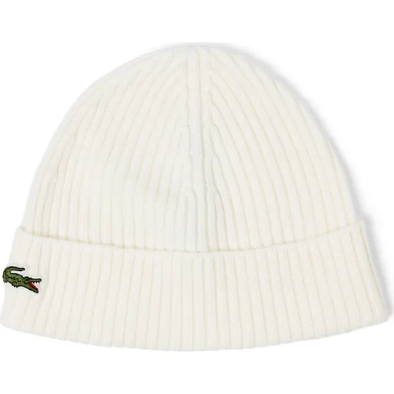Lacoste Czapka Wełniana Męska Biała, One Size
