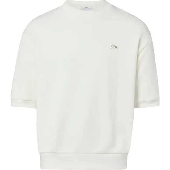 Lacoste Bluza Męska Biała z Krótkim Rękawem Relaxed Fit