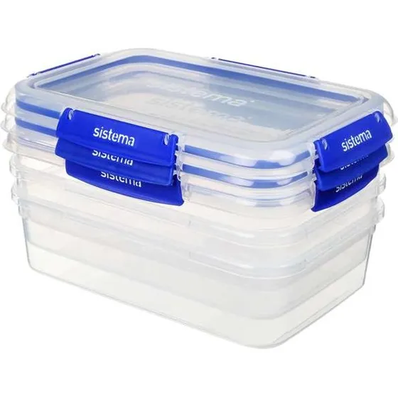 Sistema Klip It Plus 3-pak Prostokt 2,2L Niebieski
