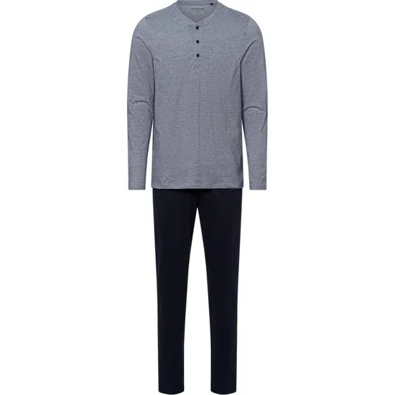Schiesser Piżama Casual Essentials niebieska