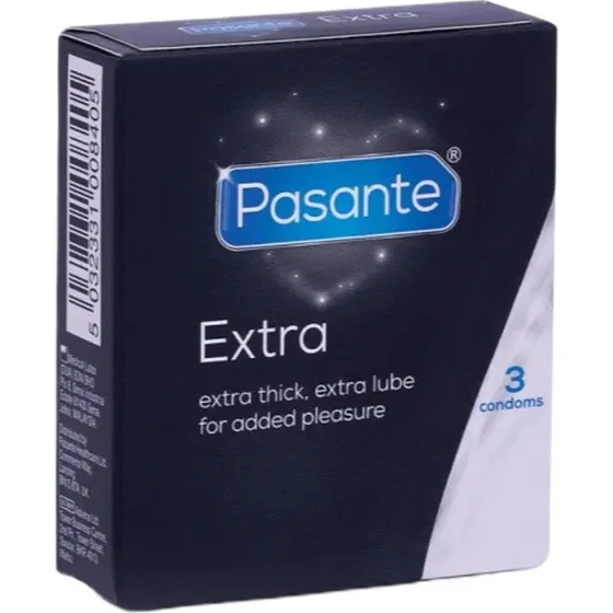 Pasante Extra prezerwatywy z dodatkowym lubrykantem, 3 szt.
