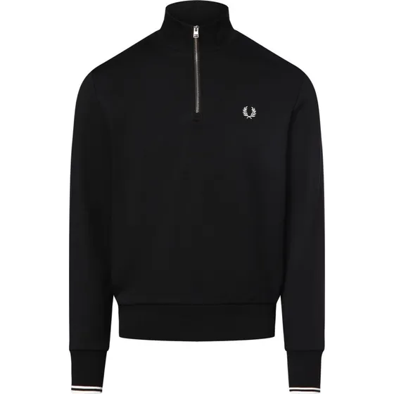 Fred Perry Bluza z Kapturem Schwarz z Detalem Brandowym