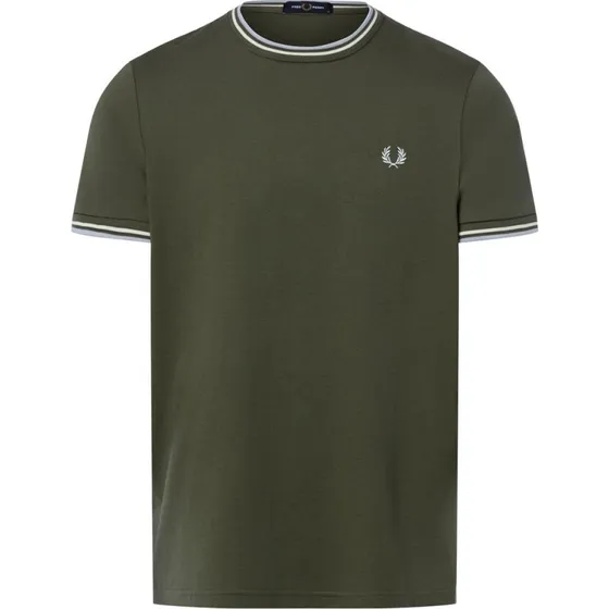 Fred Perry Koszulka Męska Gruen z Prążkowanymi Detalami