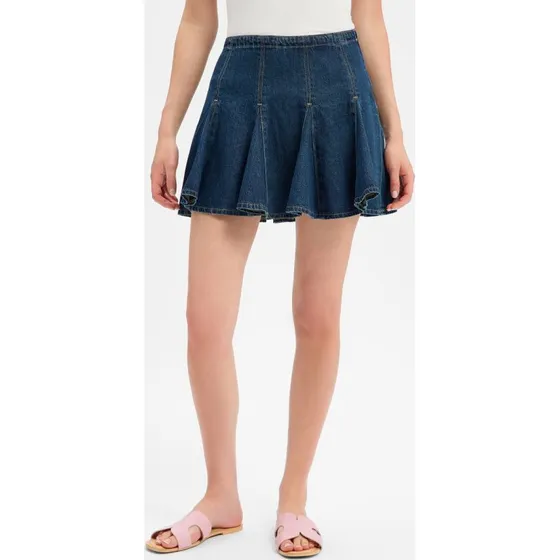 Levi's Spódnica Jeansowa Mini Niebieska, Rozkloszowana, 28