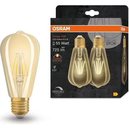 Osram LED Vintage Edison E27 6,5W 2400K 2 szt.