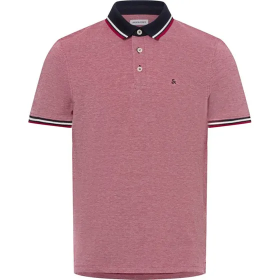 Jack & Jones Polo JJEPAULOS Czerwone Slim Fit L