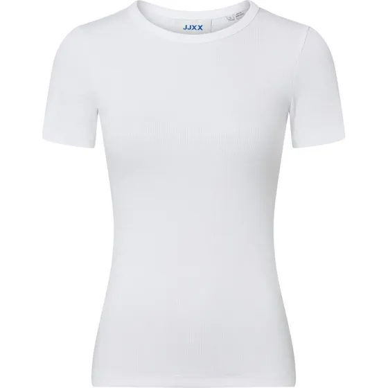 JJXX T-shirt JXFRANKIE STR SS RIB Tee - Biały, S