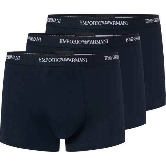 Emporio Armani Bokserki Trunk 3-pak AF14132, Marine, M