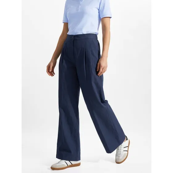 Weekend Max Mara Spodnie Plisowane Marlene Niebieskie 36