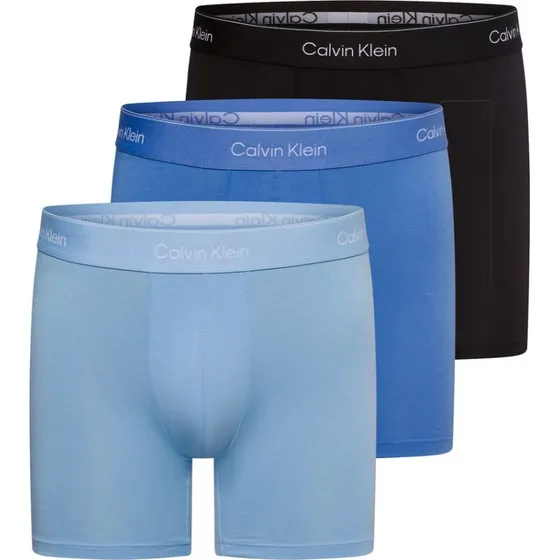 Calvin Klein Bokserki Icon Cotton Stretch, 3-pak, niebieski/czarny, S