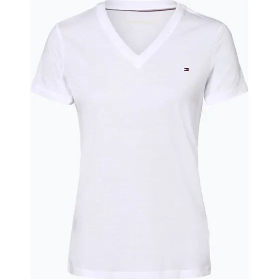 Tommy Hilfiger T-shirt Heritage biały z dekoltem w serek
