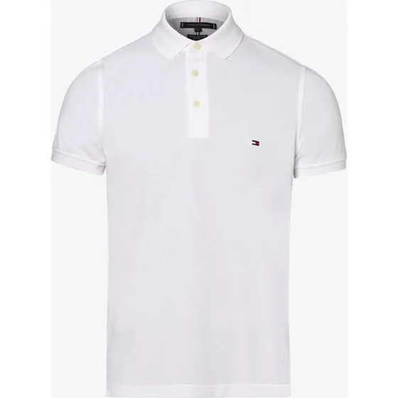 Tommy Hilfiger Koszulka Polo Slim Fit z Piki - Biała