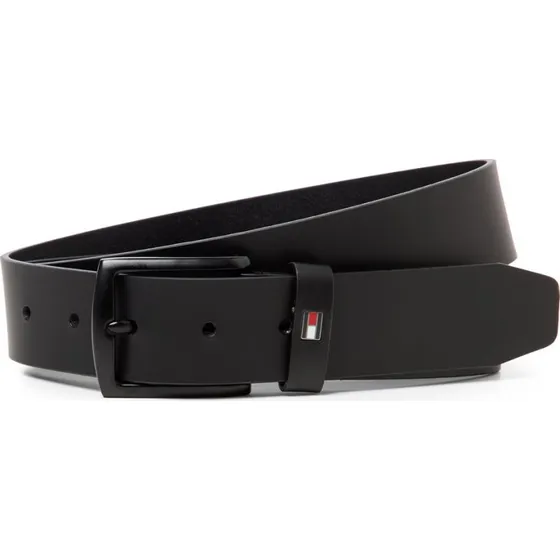 Tommy Hilfiger Pasek Skórzany Denton Matte Czarny