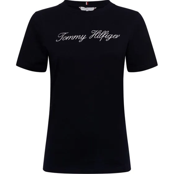 Tommy Hilfiger T-shirt damski niebieski, bawełna, rozmiar S