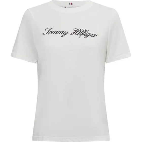 Tommy Hilfiger T-shirt damski biały, bawełna, XS