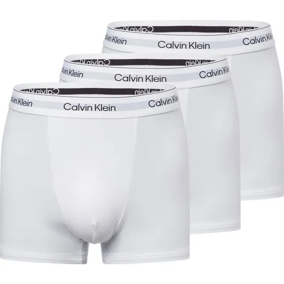 Calvin Klein Kąpielówki Relaxed Fit w 3-paku, Bawełna, Białe, L