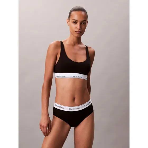 Calvin Klein Braletka Bustier Icon Cotton Modal czarna, S