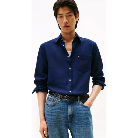 Tommy Hilfiger Koszula Flanelowa Regular Fit Niebieska