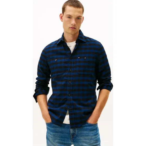 Tommy Hilfiger Koszula Flanelowa Regular Fit w Kratę