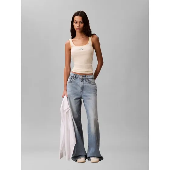 Calvin Klein Jeans Podkoszulek Damski Żółty, L