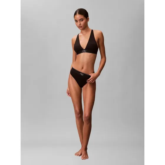 Calvin Klein Biustonosz Trójkątny Graphic Monogram Czarny