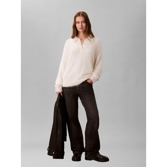 Calvin Klein Jeans Sweter z dzianiny biały