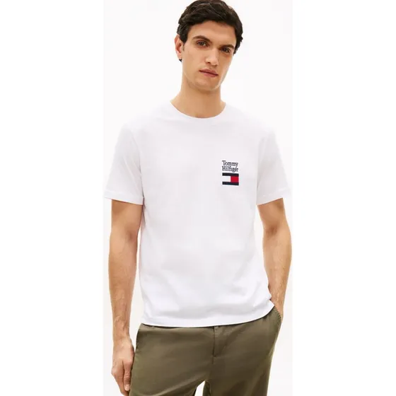 Tommy Hilfiger Koszulka Męska Biała, Rozmiar M