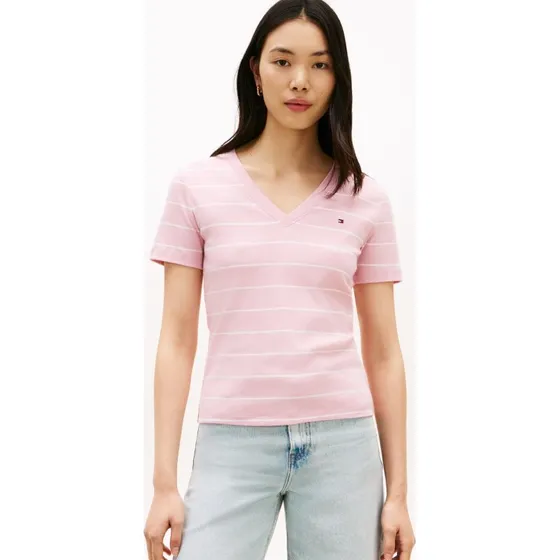 Tommy Hilfiger Koszulka Damska Bawełniana Różowa, M