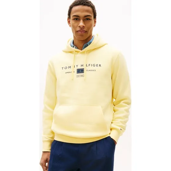 Tommy Hilfiger Bluza z Kapturem Żółta