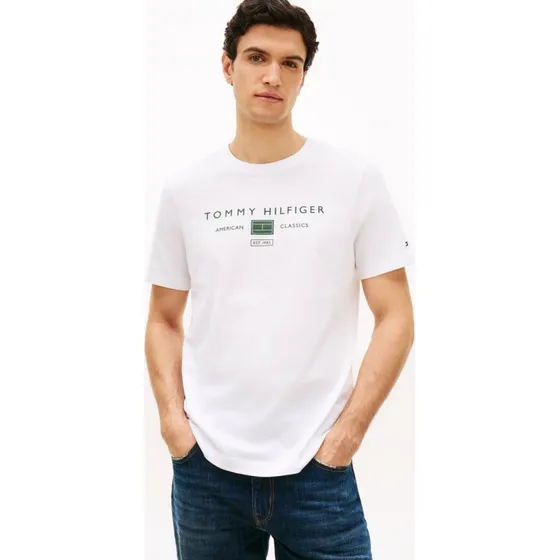 Tommy Hilfiger Koszulka Męska Biała Regular Fit
