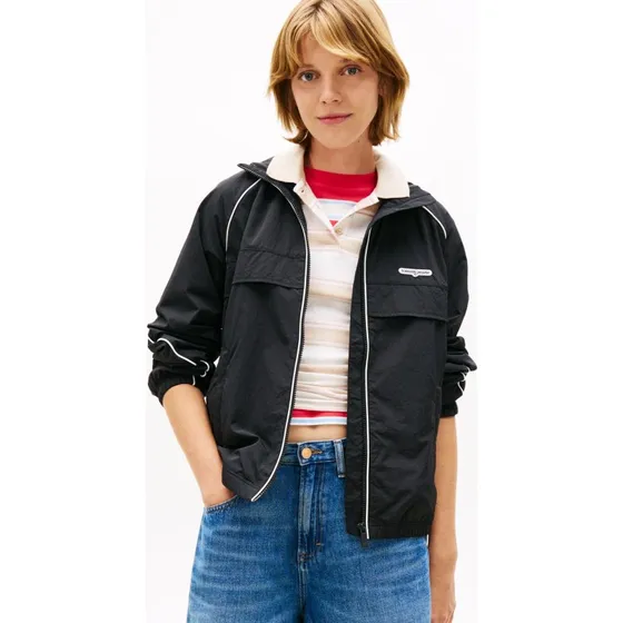 Tommy Jeans Kurtka Treningowa Nylonowa Czarna