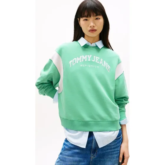 Tommy Jeans Bluza Bawełniana Retro - Zielona