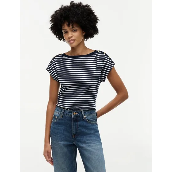 Tommy Hilfiger Koszulka Damska Bawełniana Niebieska XS