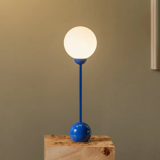 Globen Lighting Lampa stołowa Ripley, niebieska, 52 cm