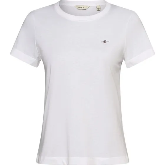Gant T-shirt damski z bawełny biały, XXL