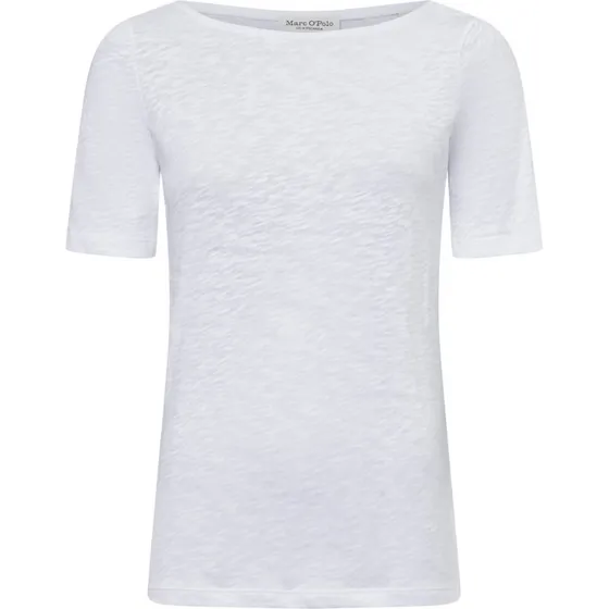 Marc O'Polo T-shirt damski biały z dekoltem łódka