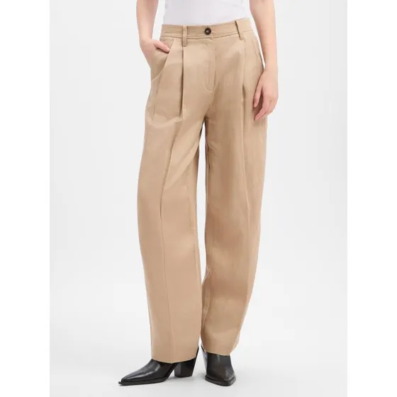 Marc O'Polo Spodnie Z Lnu Beige
