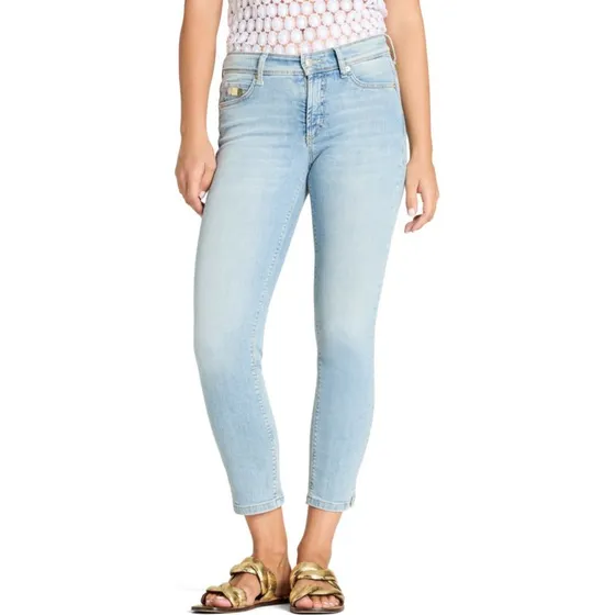 Cambio Jeansy Cropped Piper niebieskie