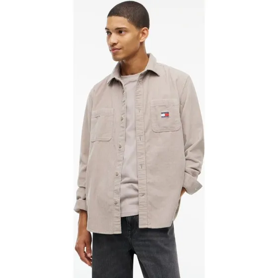 Tommy Jeans Koszula Sztruksowa Comfort Fit Szara