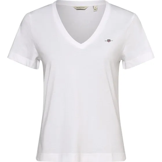 Gant T-shirt z dekoltem w serek – biały