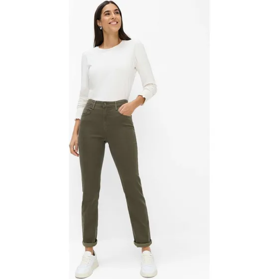 Brax Jeansy Mary zielone - Regular Fit, Lyocell