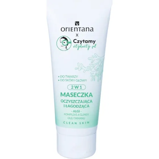 ORIENTANA Maseczka oczyszczająca 2w1 z 4 glinkami i olejem tamanu 50 ml