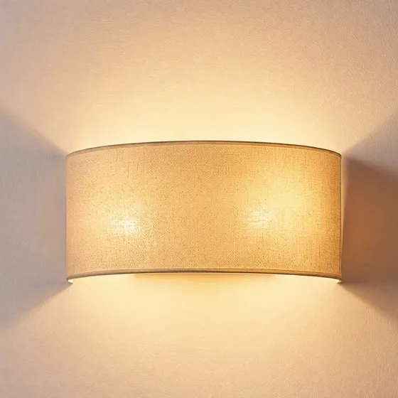 Duolla Lampa ścienna Nature kremowa, 40 cm, styl boho