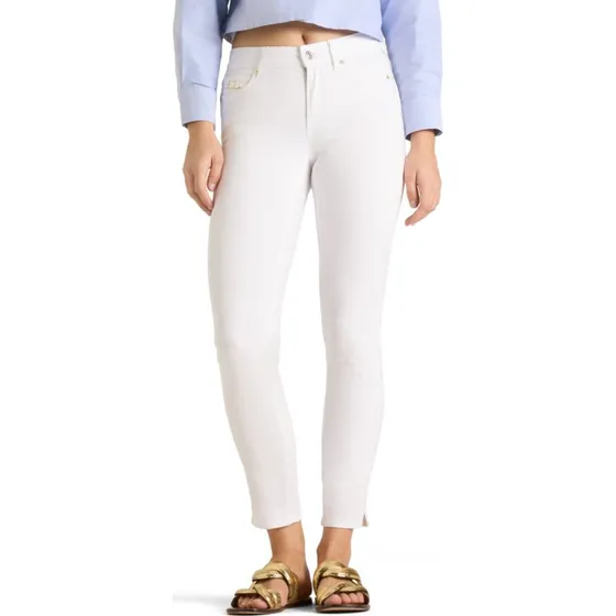 Cambio Krótkie Dżinsy Piper Short - Białe, Slim Fit