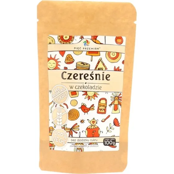 Pięć Przemian Czereśnie w czekoladzie bez dodatku cukru 100g