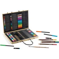 Djeco Duży zestaw plastyczny 84 el. walizka 3+