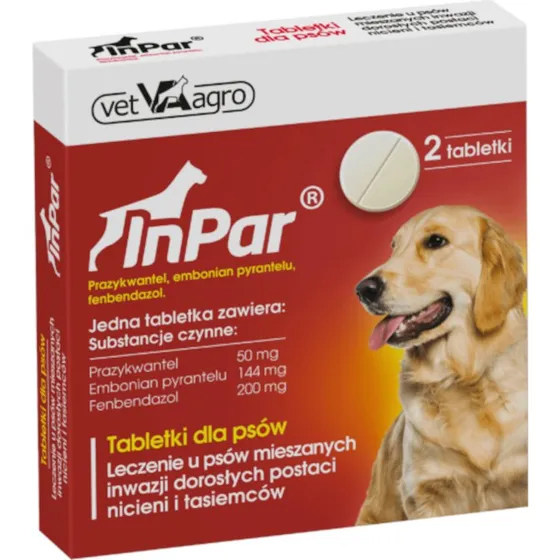 InPar Tabletki odrobaczające dla psów - 2 sztuki