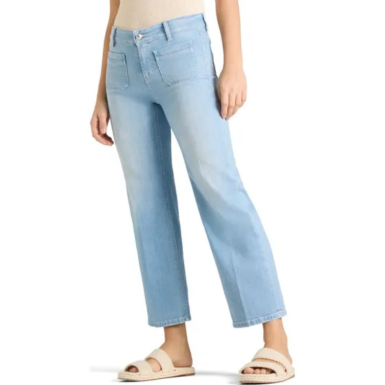 Cambio Dżinsy Tess Pocket Cropped Kobiety Niebieskie, 38