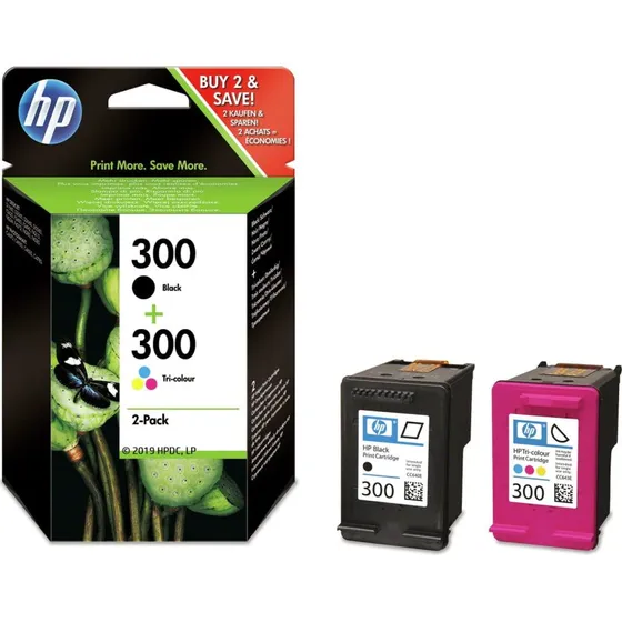 HP Zestaw tuszy 300 (CN637EE) czarny + kolorowy