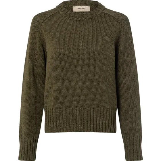 Mos Mosh Sweter z Bawełny - Zielony, M